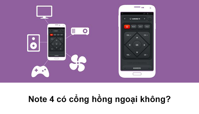 note 4 có cổng hồng ngoại không?